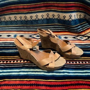 Franco Sarto tan wedges